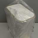 TIPGO Small Bathroom Trash Can with Lid Soft Close, Step Pedal, 5 Liter / 1.3 Gallon Stainless Steel Trash Bin, Slim Garbage Cans for Toilet, Office, Bedroom (White)