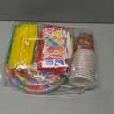 173 PCS Building Block Birthday Party Decorations - Plates, Napkins, Cups, Cutlery, Cake & Cupcake Toppers, Banner, Hanging Swirls, Tablecloth, Balloons for Boys' Kids' Birthday Party, Serves 20