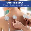 LotFancy TENS Unit Electrode Pads, 40PCS Round Electrodes Pads, 1.25" Reusable TENS Pads for EMS Muscle Stimulator, with 2.0 mm Pigtail Connectors