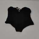 SHAPERIN Women's Deep V Neck Bodysuit Double Lined Plunge Tummy Control Shapewear Thong Body Suits Backless Cami Tank,L, Black