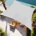 Shade&Beyond Sun Shade Sail Rectangle Canopy 20 ft ft x 20 ft ft Sail Shade Sun Shades for Patios Light Grey