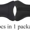 Car Neck Pillows Both Side Pu Leather 2pieces Pack Headrest Fit for Most Cars Filled Fiber Universal Car Pillow (Black)