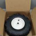 GICOOL 13x5.00-6" Tiller Tire and Wheel, 3/4" Axle Size, 3-1/8" Centered Hub, 13x5-6 Agriculture Super Lug Tractor & Trencher Tubeless Tire, Compatible with Craftsman & Troy-Bilt Tiller, 1 Pack