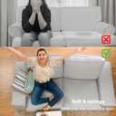 Couch Cushions Supports for Sagging Cushions, 20"X 20" Sofa Furniture Seat Cushion Under Sag Repair, Curved 45 D High Density Foam Replacement for Sectional Loveseat Chair (Black 2 Pack)