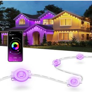 Nexillumi 300ft Permanent Outdoor Lights for House, 2025 New Smart RGB Christmas Lights Outdoor with APP Remote Control, IP67 Waterproof Eternity Eaves Lighting for Halloween Christmas Decorations