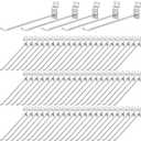 Moxweyeni 100 Pcs Heavy Duty Slatwall Panel Hooks Hanging Metal Slat Wall Hanging Hooks Silver Slat Wall Hanger Commercial Grade Slatwall Pegs Accessories for Shop Retail Display (7.87 Inch)