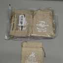 CCINEE 36pcs Christmas Burlap Bags, 46 Inch Drawstring Christmas Burlap Goody Gift Candy Bags with Double Jute Drawstrings Xmas Treat Bags for Candy Wrapper Xmas Party Favors (36pcs-White Patterns)