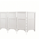 Suncast 4 Panel Reversible Outdoor Screen Enclosure, 44" (H) x 23" (W) per, White