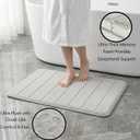 Memory Foam Bath Mat Set 3 PieceSuper Soft Absorbent Bathroom Rug Non Slip, Quick Dry,Machine Wash, Perfect Plush Bathroom Rugs,Home Decor Accessories,Grey