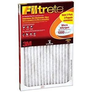 Filtrete Reduction Filter Electrostatic, Micro Allergen 16 " X 20 " X 1 " Pleated 1000 Mpr 2/ Pack 