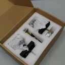 Crystal Glass Passage Door Knob and Single Cylinder Deadbolt Combo Set, Matte Black Finish, Keyed Alike