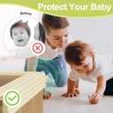 2 x Baby Proofing Wall Corner Protector,Edge Guard Corner Protector,6.56ft Thinken Soft Corner Protectors Pre-Taped Soft Rubber Foam Edge Cushion for Furniture (Brown-L, 6.56Ft x 7.8" W x 0.47" Th)