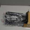 Curtain Rods for Windows 32-120 Inch, 1 Inch Adjustable Black Curtain Rod Set with Brackets, Easy Install