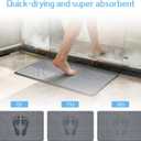 Stone Bath Mat, 20"x30" Large Size Diatomite Fast Drying Non Slip Stone Shower Mat, Super Absorbent for Bathroom & Kitchen, Multi-Use as Pet Mat, Easy to Clean, Gray