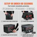 Generator Covers, Generator Covers While Running, 32X24X24 inches, Top Can be Opened, With Tool Bag and Visual Operation Window, Suitable for 3000W-12000W Frame Generator, Black.