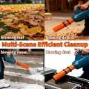 Leaf Blower Air Booster, Air Flow Booster for Blower, Universal Blower Nozzle Accessories, Dual Flow Power Can Improve Cleaning Speed, Used for Courtyard, Lawn, Garden, and Lane Cleaning. (Orange)