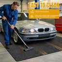 Extra Large Garage Floor Mat 8.8 x 22 FT Heavy Duty Oil Absorbent Parking Mat with Waterproof Non-Slip Backing,Reusable Washable Floor Protector for Garage,Driveway, Workshop & SUV, Velcro Included