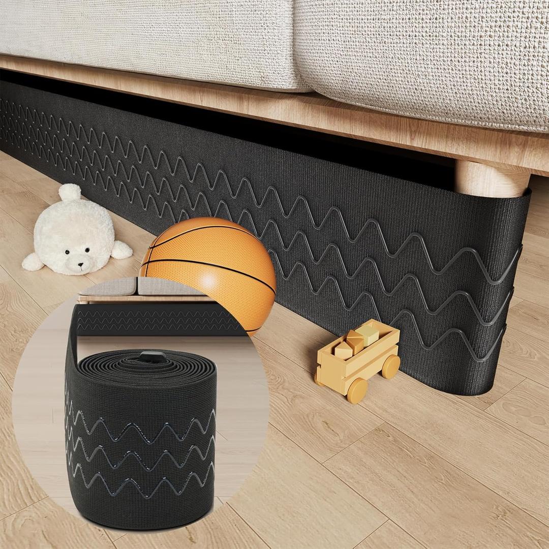 Babenest 157" x 5" Under Couch Blocker, Adjustable Long Elastic Sofa Blocker to Prevent Kids, Pet, Toys, Strap Barrier Couch Guards for Bottom Standard Sofa, Bed & Furniture