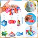 SNLN 12 Pcs Ocean Squishy Toys for Kids Under the Sea Party Favors Bulk for Birthday Gift Slow Rising Squishy Keychain Goodie Bag Filler Treasure Box Classroom Prize Ocean Themed Birthday Party Favors