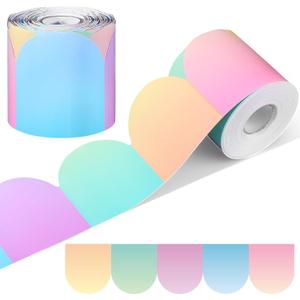 2 x 65ft Pastel Boho Border for Bulletin Board, Classroom Bulletin Trim