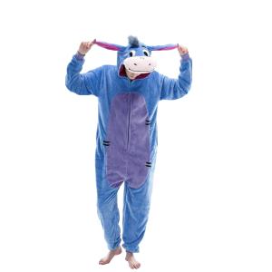 COSUSKET Snug Fit Unisex Adult Onesie Pajamas, Flannel Cosplay Animal One Piece Halloween Costume Sleepwear Homewear, Size: M