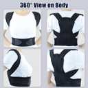 Posture Corrector for Kids Adjustable Back Straighter with Shoulder Pads Upper Back Posture Brace for Teenagers to Provide Spinal Support Improve Posture and Prevent Slouching (Small, waist size 15.7-23.6in)