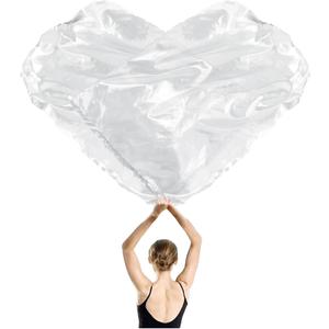 Wuchieal 2set 37''x53" Praise Dance Worship Flags with Flexible Rods Worship Angel Wing Praise Flags Dance Church for Beginner Gold