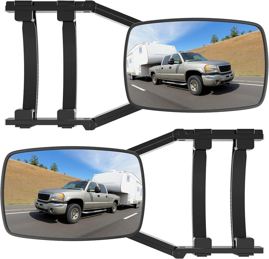 MKING Mirror Extenders For Towing, Clamp On Towing Mirror,Universal Towing Mirrors For Towing or Vehicle Car Truck, Towing Mirror On Side Adjustable 180 Degree Rotation Extends.