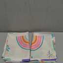 Btargot Lightweight Rainbow 2 Pillow Covers, Cartoon Love Hearts Flowers and Grass Bedding Set for Girls Boys Kids, Full Multi-Color