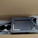 Truck Center Console Organizer Between Seat for Minivans, SUVs, Middle Van Bench Organizer for Floor Between The Back Seat Console 18 Wheelers Locking Design with Sliding Lid Design