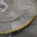 25 Pack 12 Inch Gold Charger Plates, Clear Charger Plates with Gold Trim, Disposable Plastic Charging Plate Bulk for Dinner, Wedding, Party, Event Decoration