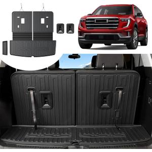 Cargo Mat with Backrest Mat for 2017-2023 GMC Acadia All Weather Black TPE Cargo Liner for GMC Acadia Denali Accessories 2023 2022 2021