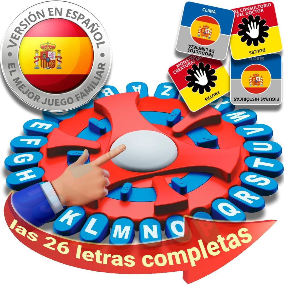 26 Teclas Basta Juego De Mesa, Juegos De Mesa En EspaOl, Spanish Games, Quick Thinking Letter Pressing Word Game, A Great Board Game for Family and Friends (MX)