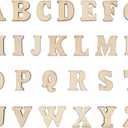 3 x VILLCASE 200pcs Mini Wooden Alphabet Letters, Unfinished Wood Slice, 0.6" A-Z Wood Pieces DIY Wooden Alphabet Spelling Educational Kit for Arts DIY Craft Home Decor