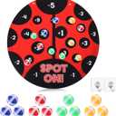 Hiboom Ladybug Party Games for Kids 20x20 Ladybug Dart Board Decorations with 12 Sticky Balls Toys, Indoor & Outdoor Party Carnival Games, Boys Girls Birthday Gifts for Kids
