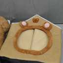 JIUPETY Dog House Dog Bed with Cover Cave with Non-Slip Bottom, M Size Tent Bed for 7-14 Lb Dogs and 9-17 Lb Cats, Brown