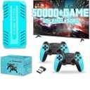 U36 Retro Game Console,50000+Games and 40 Emulators, with Dual 2.4G Wireless Controllers, Plug and Play 4K HD HDMI TV Game Stick (128GB) 1