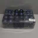 Christmas Balls Tree Ornaments Set, Shatterproof Xmas Decorations Set with Reusable Hand-held Gift Package for Holiday Indoor Tree Decor (100Pcs, Dark Blue)