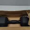 CAP 15lb Rubber Coated Hex Dumbbell, Black Grip, Free Weights, Single