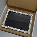 Metal Picture Frame Silver Plated with White Flower Enamel Lovely Flowers Photo Frame 5 x 7 inch for Home Decor, Wall Mount and Tabletop Display, Art Gallery Gift (Sliver-White, 5 * 7inch)