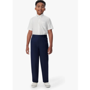 French Toast Boys Pull-on Relaxed Fit School Uniform Pant (Standard & Husky), Navy Slim 14