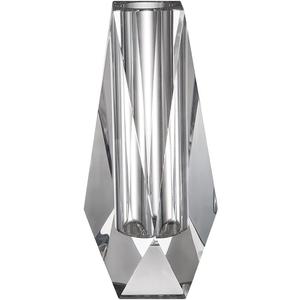 Crystal Flower Bud Vase 8.5 Inch, Christmas Decorations for Home Wedding or Gift - Clear with Gift Box