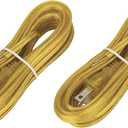 Aspen Creative 21201-2A, 15 Feet Lamp Cord Set with Molded Polarized Plug, Gold, 2 Pack