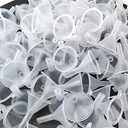 GXXMEI Mini Clear Plastic Funnel Little Small Funnel Set for Lab Bottles,Capsule,Sand Art, Essential Oils,Perfumes,Spices, Powder