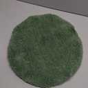 Luxury Soft Microfiber Toilet Lid Cover Machine Washable Solid Toilet Seat Cover 17.5" x 15" Adjustable Rubber Backing Fits Most 16-17.5" L x 14-16" W Round Oblong and Elongated Toilet Seat (Green)