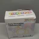 White and Gold Plates and Napkins Set - 175pcs Disposable Paper Plates Party Supplies for Birthday, Wedding, Baby Shower, Graduation, Valentines (Serve 25 Guests)