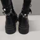 DREAM PAIRS Women's Fashion Platform Combat Boots Lace Up Lug Sole Goth Ankle Booties Shoes (6.5, Black)