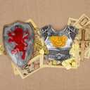 Medieval Knight Dress Up LARP Armor Set Include Dagger Heater Shield Breastplate for Role Play