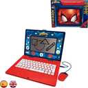Lexibook, Spider-Man, Bilingual and Educational Laptop Spanish/English, Toy for Children, 170 Activities to Learn, Play Games and Music, Large Screen, Blue/Red, JC599SPi2