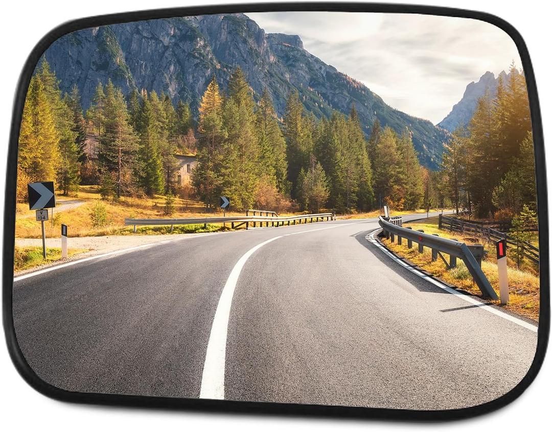 SCITOO Driver Side Mirror Glass Compatible with 2008-2015 For NISSAN ROGUE W/HEATED Chrome Flat Left Exterior Mirror Glass With Backing Plate RM51601-11P